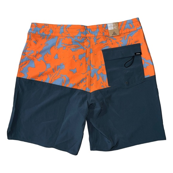 prAna On The Rocks 18.5" Faded Poppy Boardshort Size: 32 - Brand New NWT - Picture 6 of 12